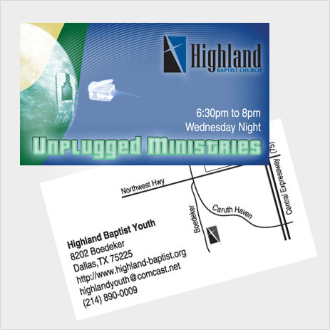 Business Card Design for Highland Baptist Church