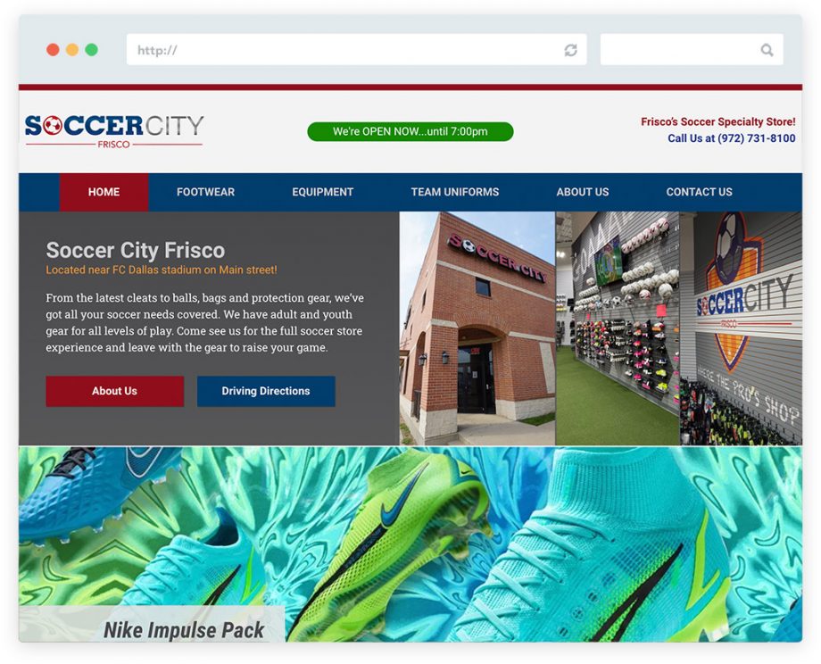 Soccer City Frisco Homepage